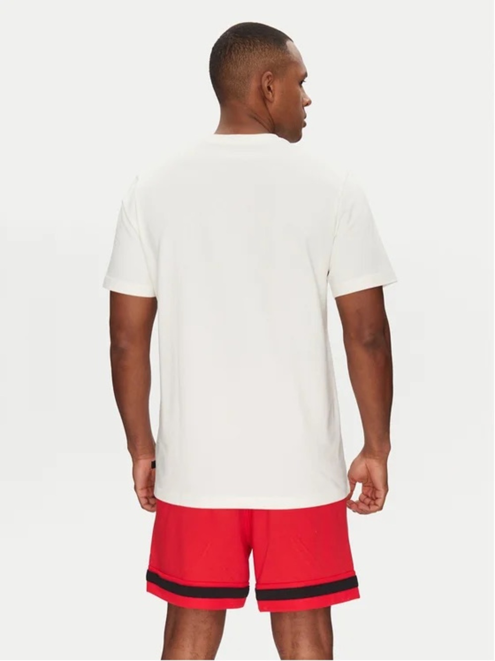 Adidas Basketball Pocket Tee Shirt, Loose Fit, Off White, Large - Picture 2 of 8